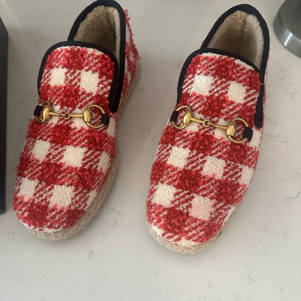 Gucci Vichy Tweed Loafers size 38 - Picture 4 of 11